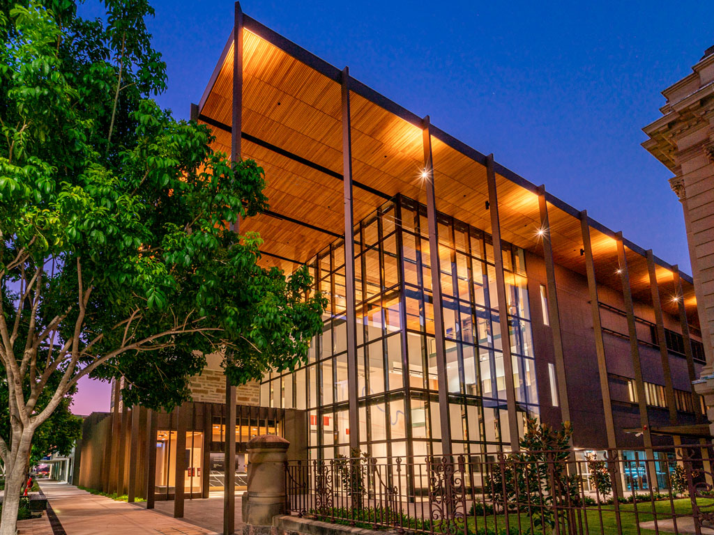 RMOA lit up at night